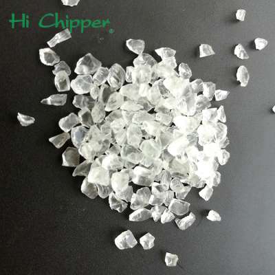 Crushed cycle light grey sandblasting glass sand for blasting